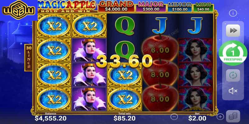 Free spins feature in the game